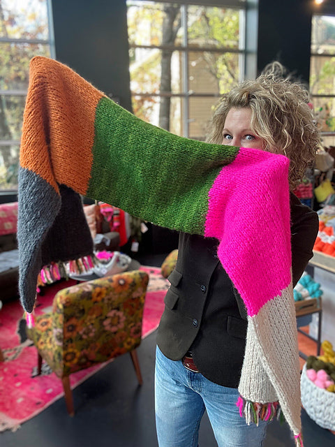 Colorblock Party Scarf Pattern