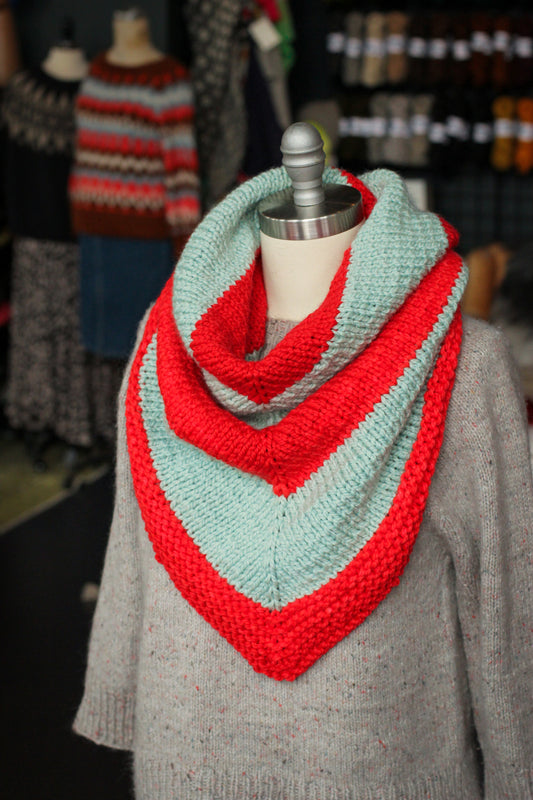 Knit a Sampler Shawl in The Lamb & Kid Monstro!