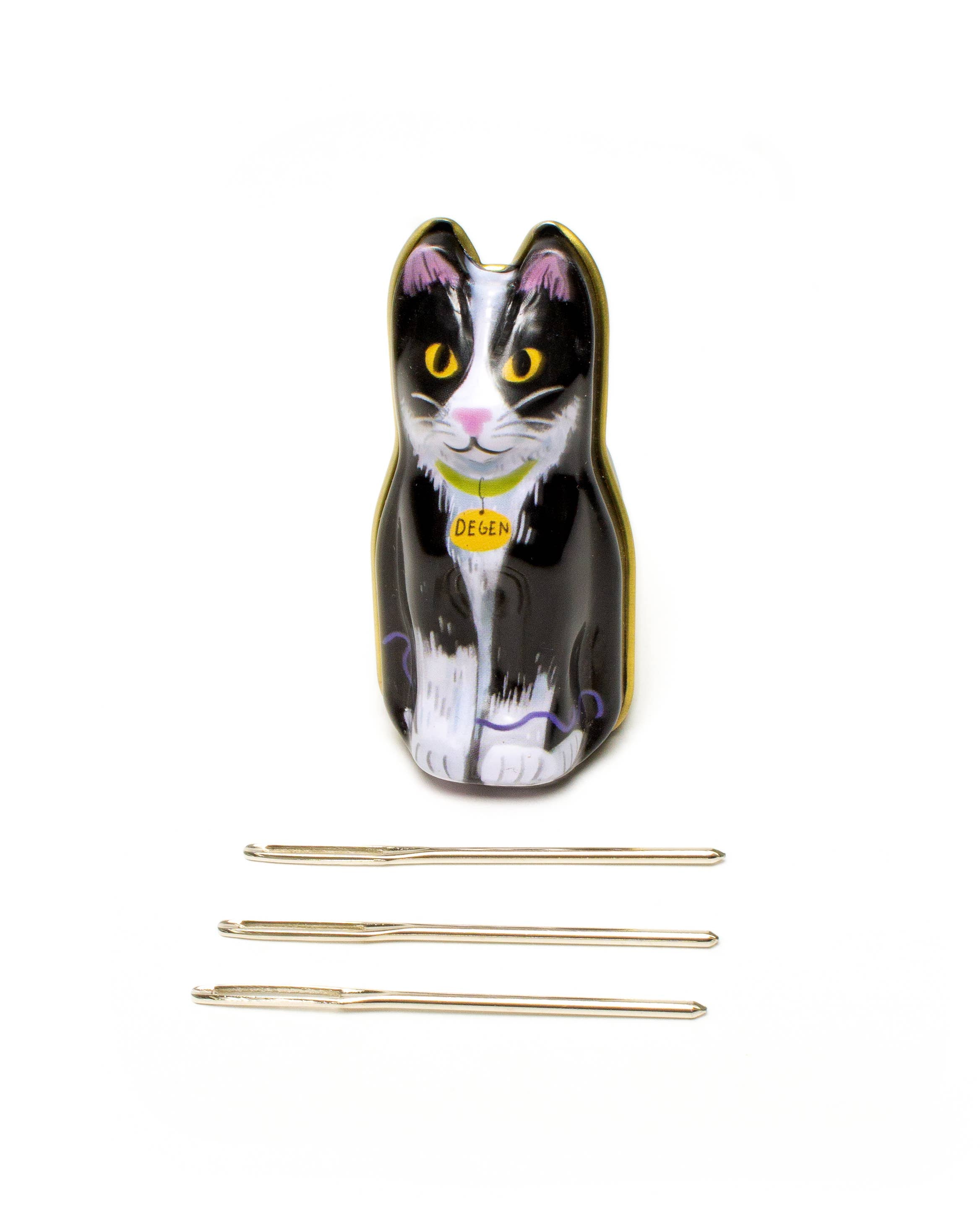 DEGEN Black Cat Tin - Tapestry Needles