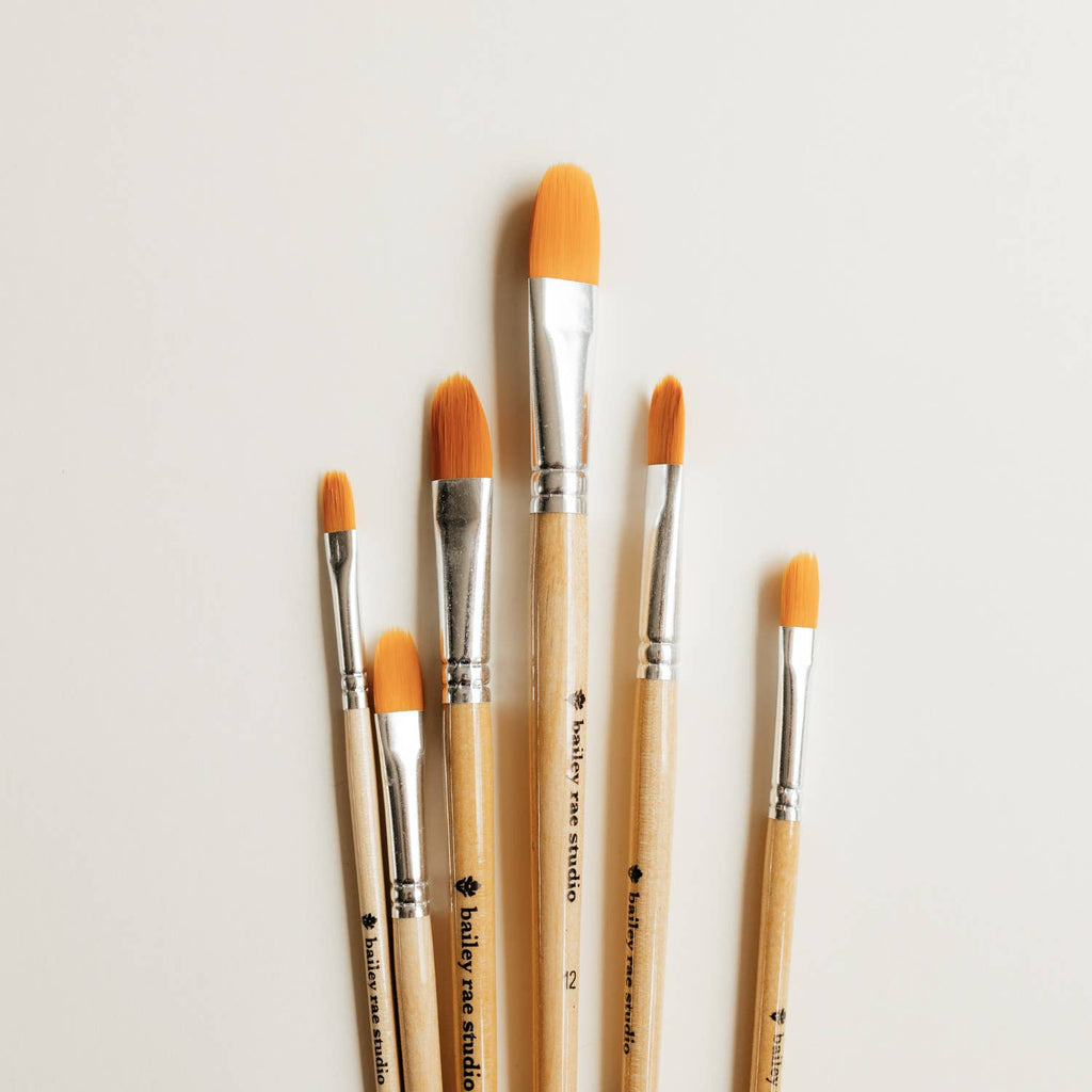 Filbert Watercolor Brush Set
