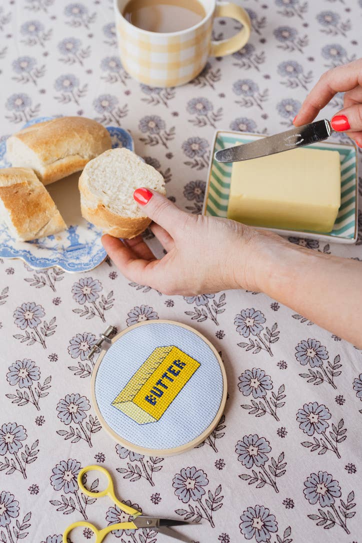Butter Cross Stitch Kit for Beginners
