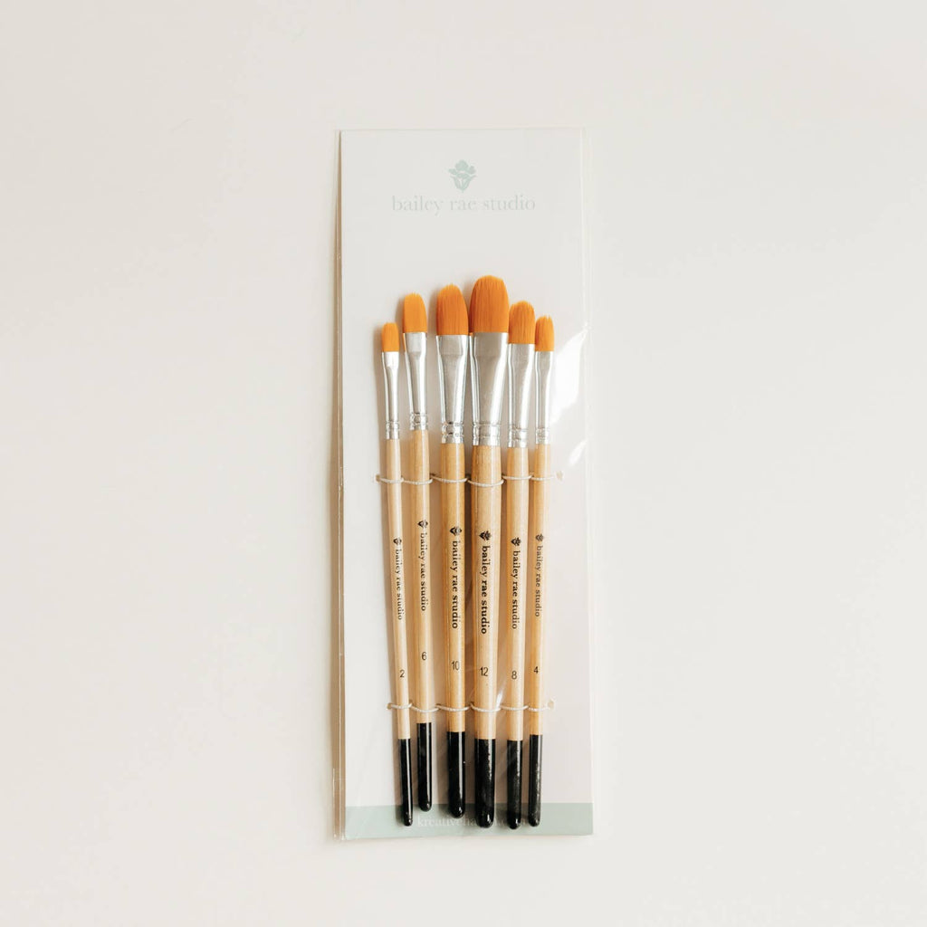 Filbert Watercolor Brush Set