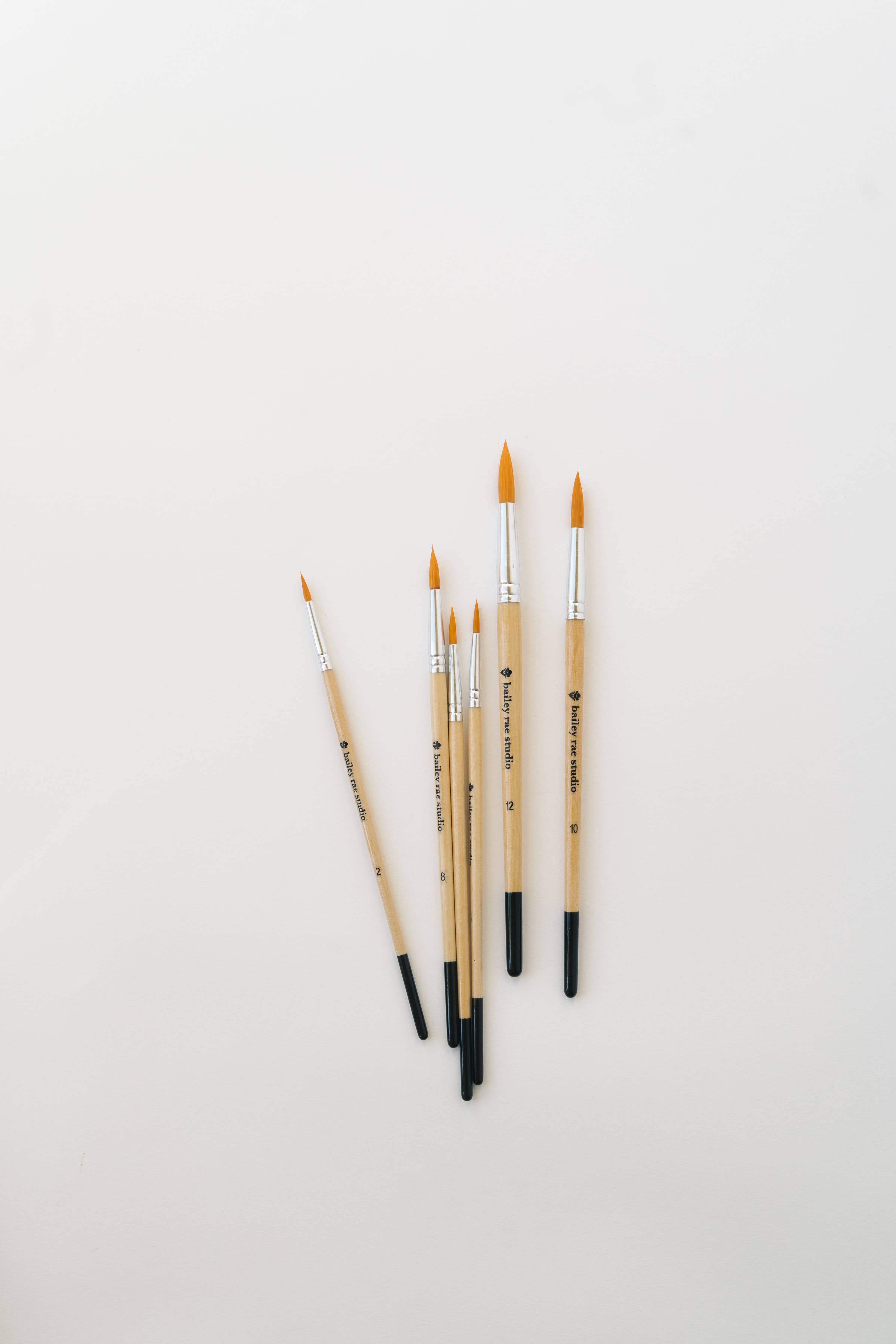 Round Tip Watercolor Brush Set