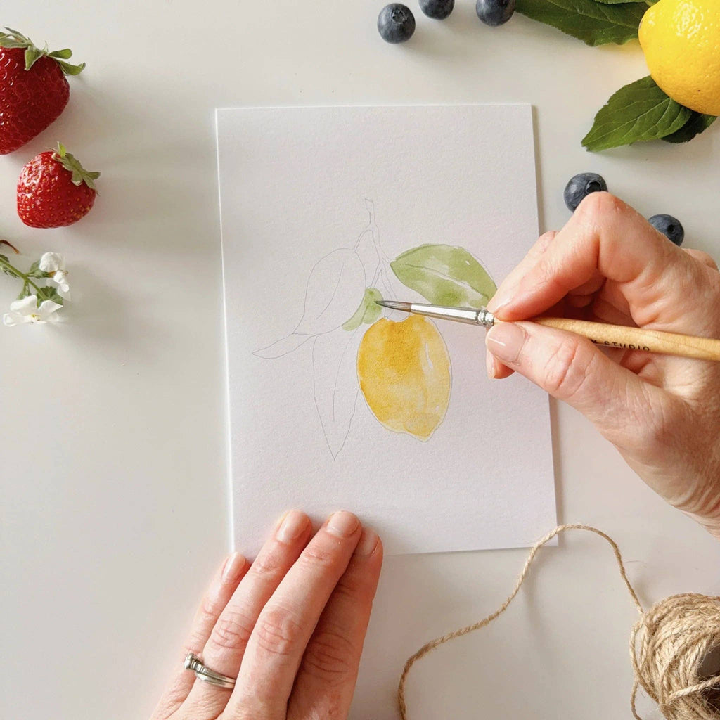 Emily Lex Fruit Paintable Watercolor Notecard Set