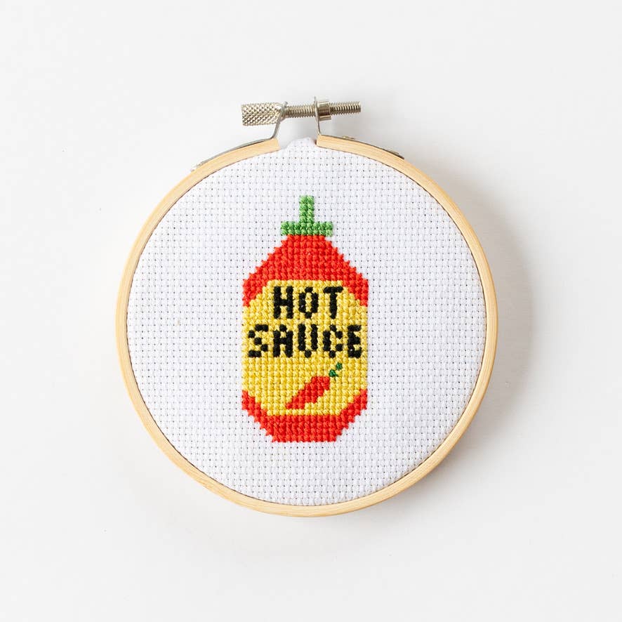 Hot Sauce Cross Stitch Kit