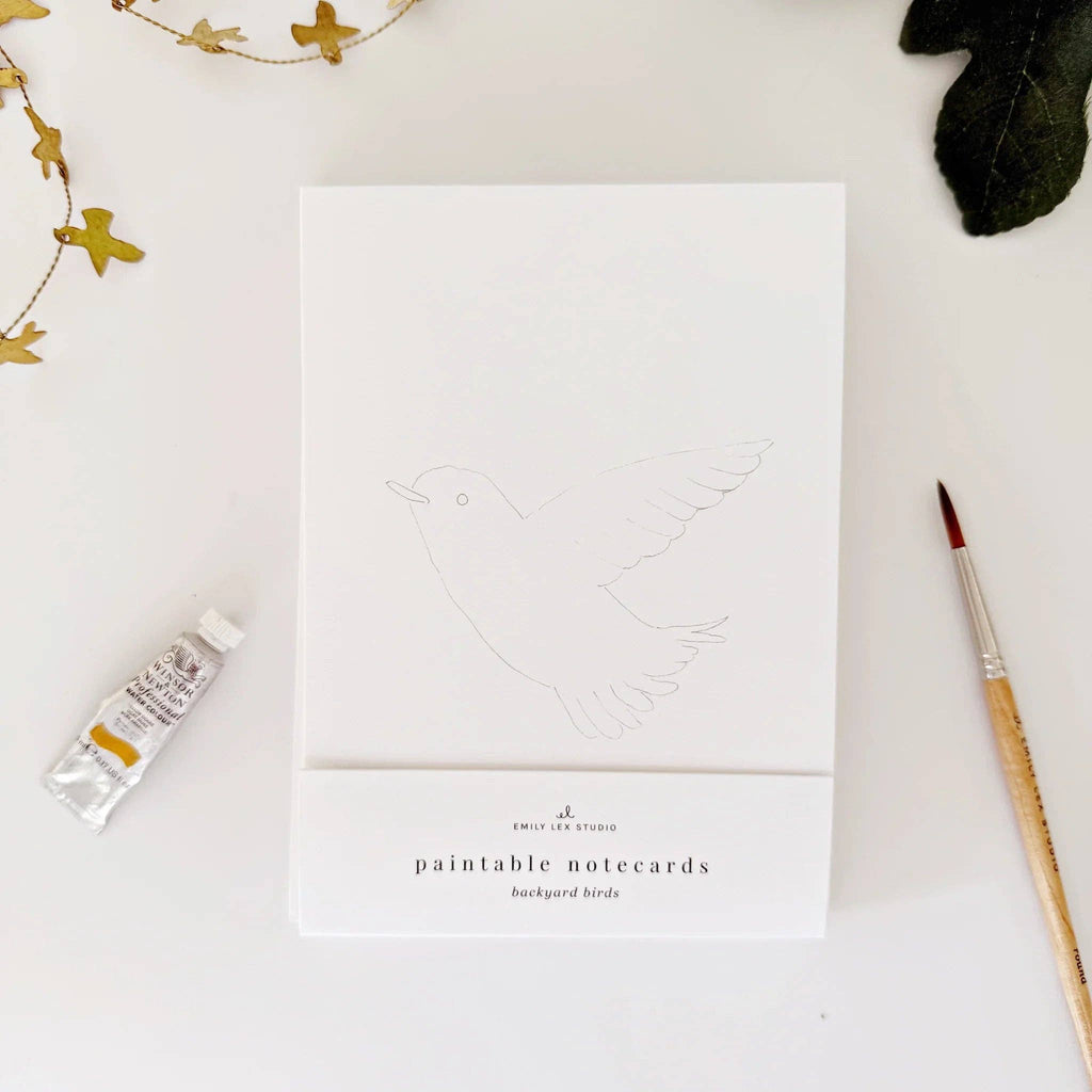 Emily Lex Birds Paintable Watercolor Notecard Set