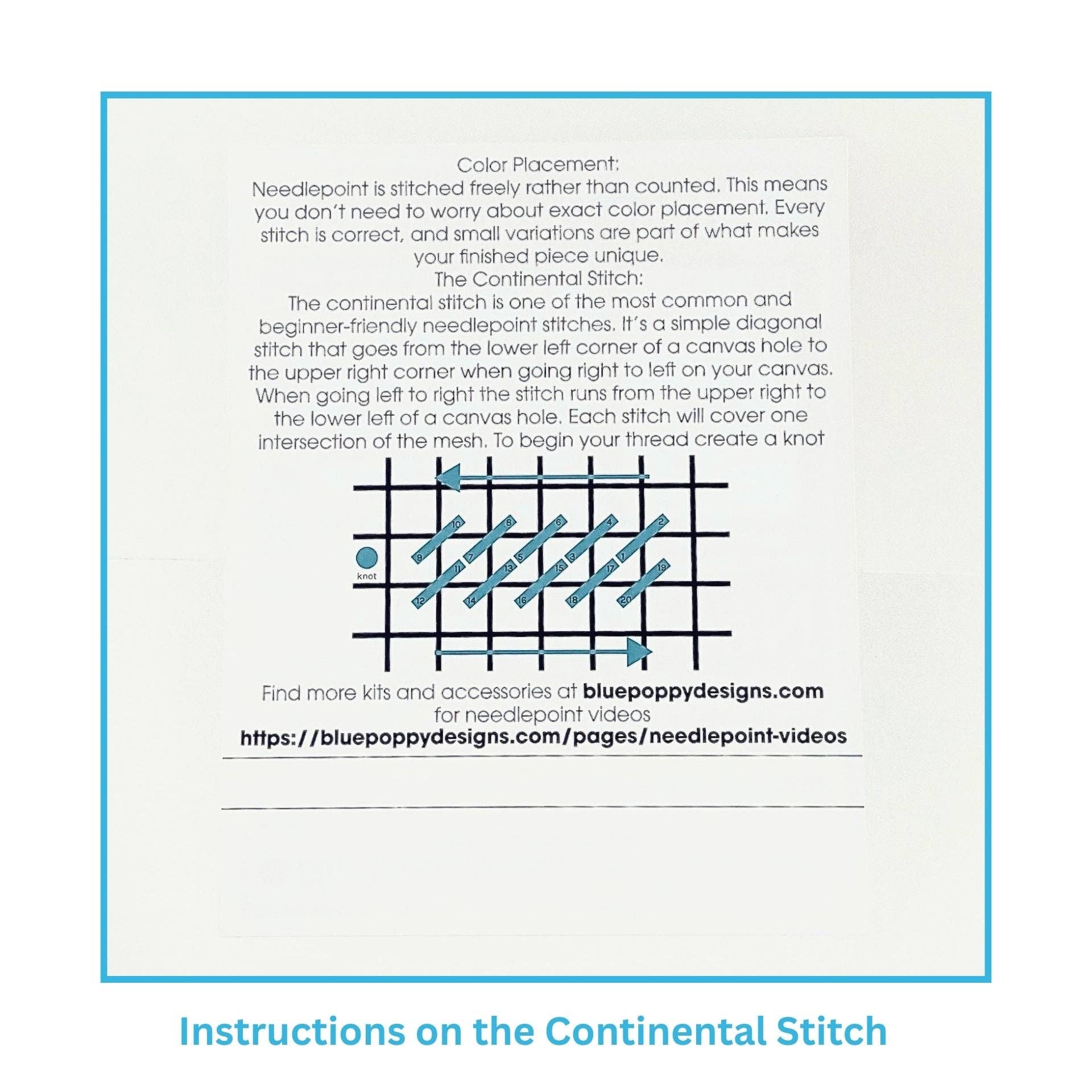 Blue Hydrangea Needlepoint Design