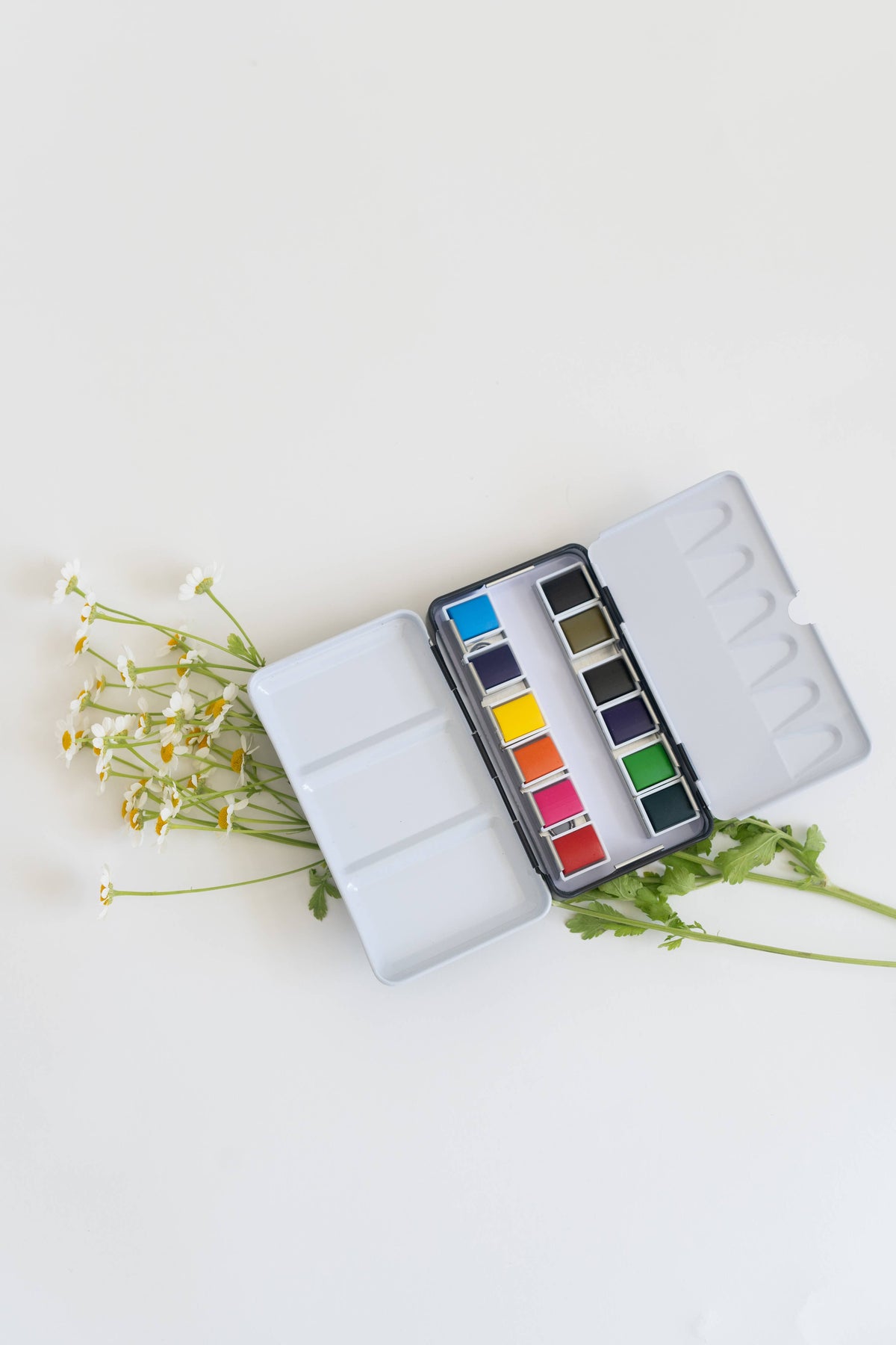 12-Color Travel Watercolor Paint Palette