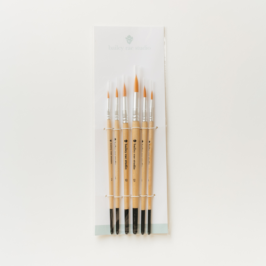 Round Tip Watercolor Brush Set