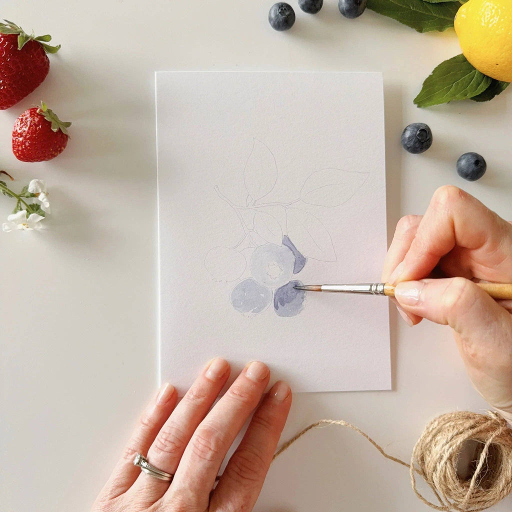 Emily Lex Fruit Paintable Watercolor Notecard Set