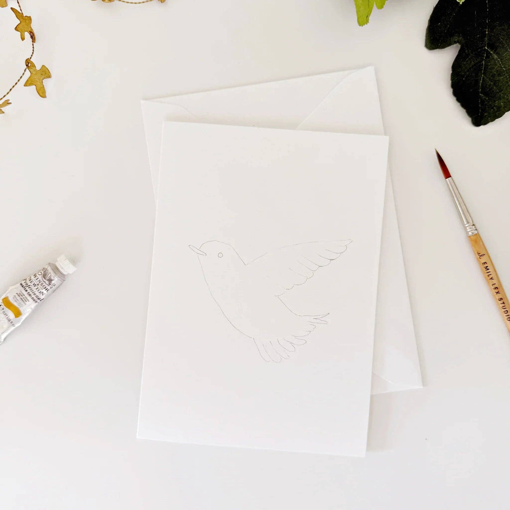 Emily Lex Birds Paintable Watercolor Notecard Set