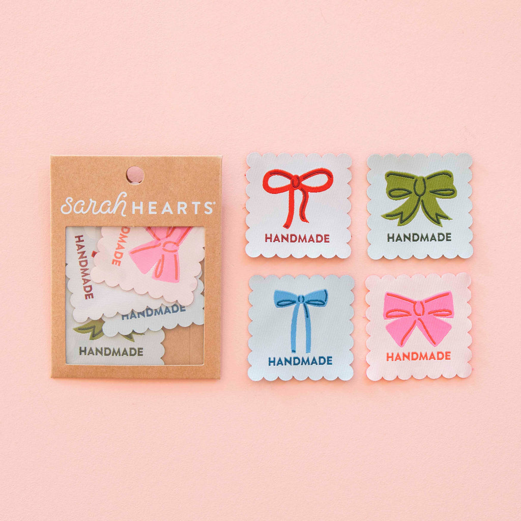 Bows Handmade Multipack Large Woven Sewing Labels