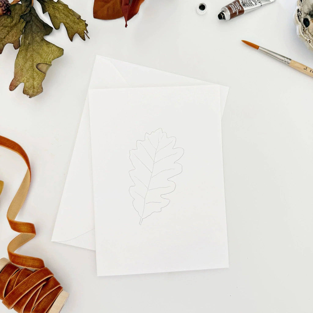 Emily Lex Fall Leaves Paintable Watercolor Notecard Set