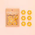 Boutons marguerite jaune grand format 2,5 cm