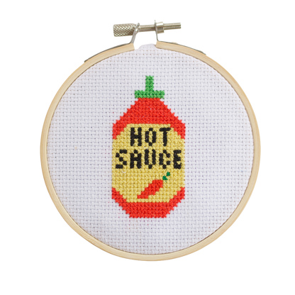 Hot Sauce Cross Stitch Kit