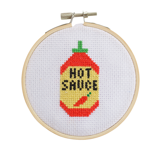 Hot Sauce Cross Stitch Kit
