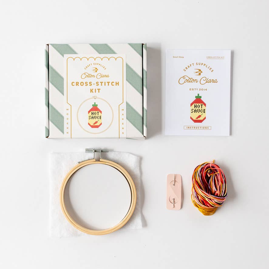 Hot Sauce Cross Stitch Kit