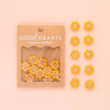 Yellow Daisy Small 5/8" Buttons
