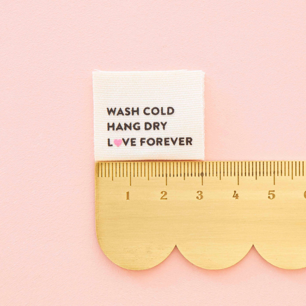 Wash Cold Hang Dry Organic Cotton Sewing Labels