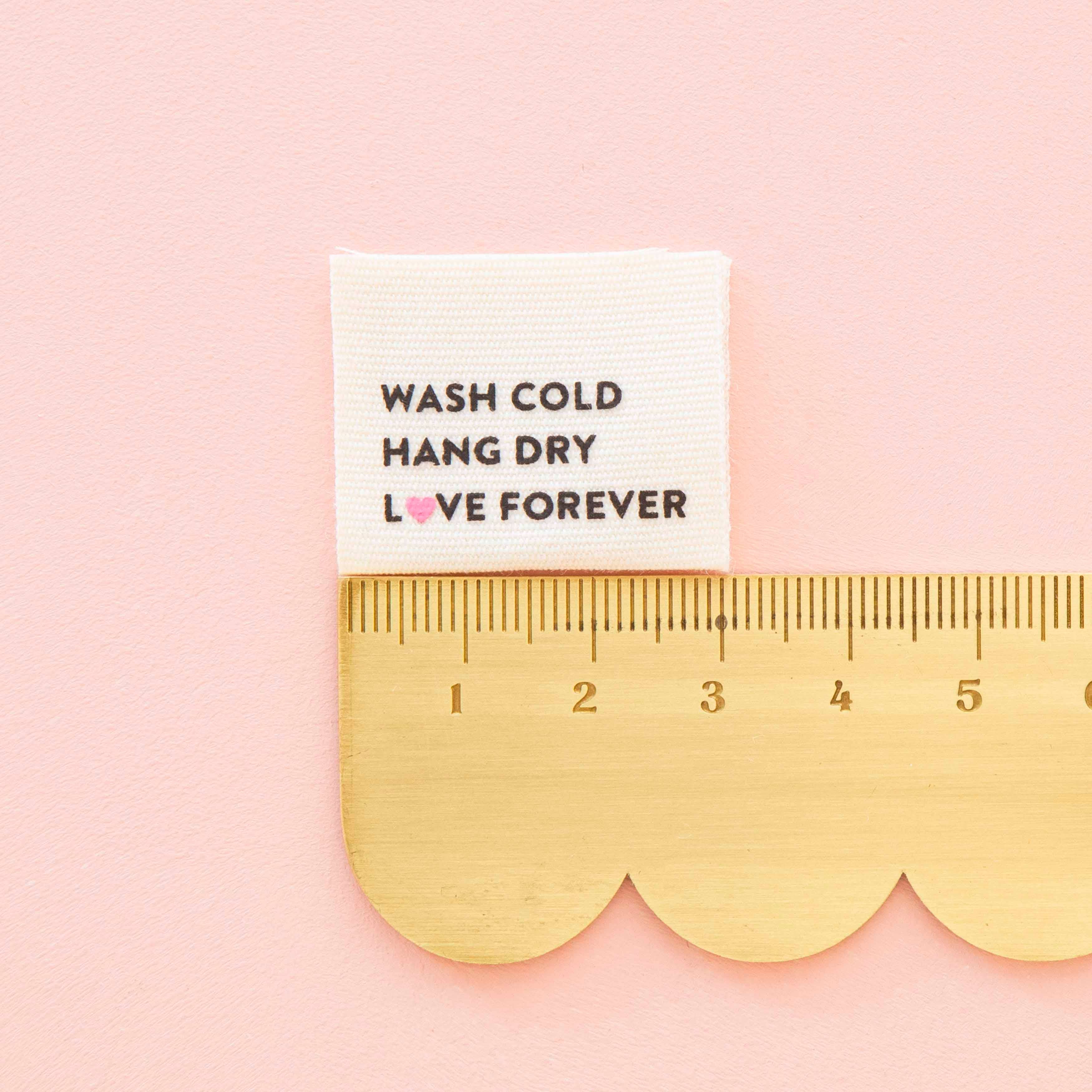 Wash Cold Hang Dry Organic Cotton Sewing Labels