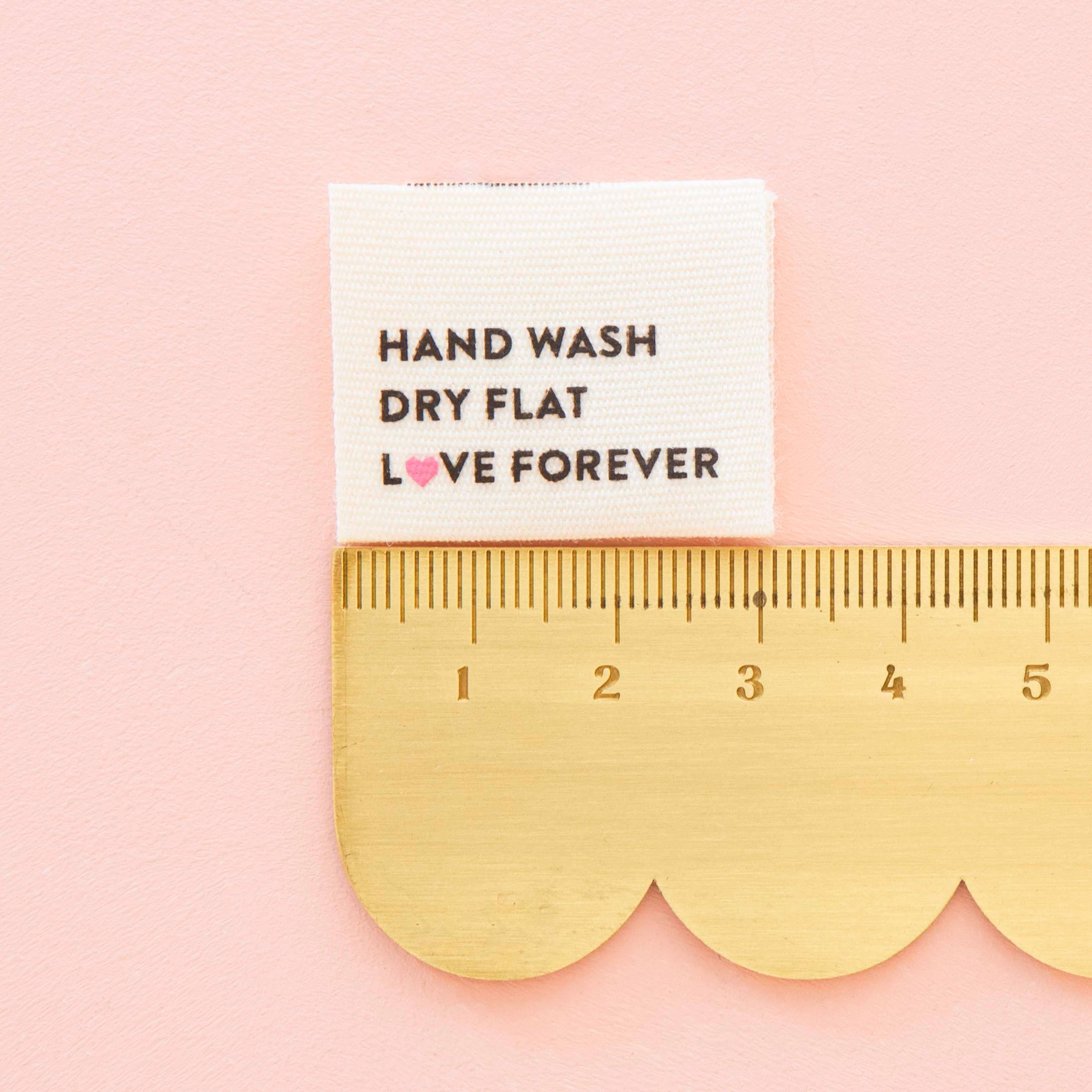 Hand Wash Dry Flat Organic Cotton Knitting and Sewing Labels