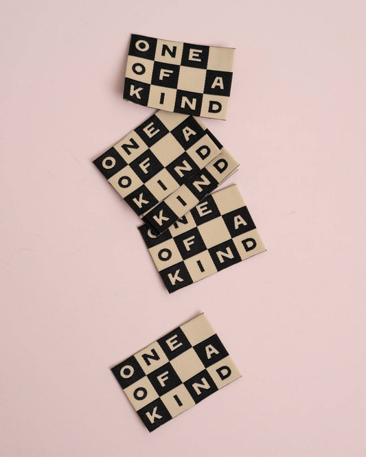 One of a Kind Checkerboard Large Garment Labels