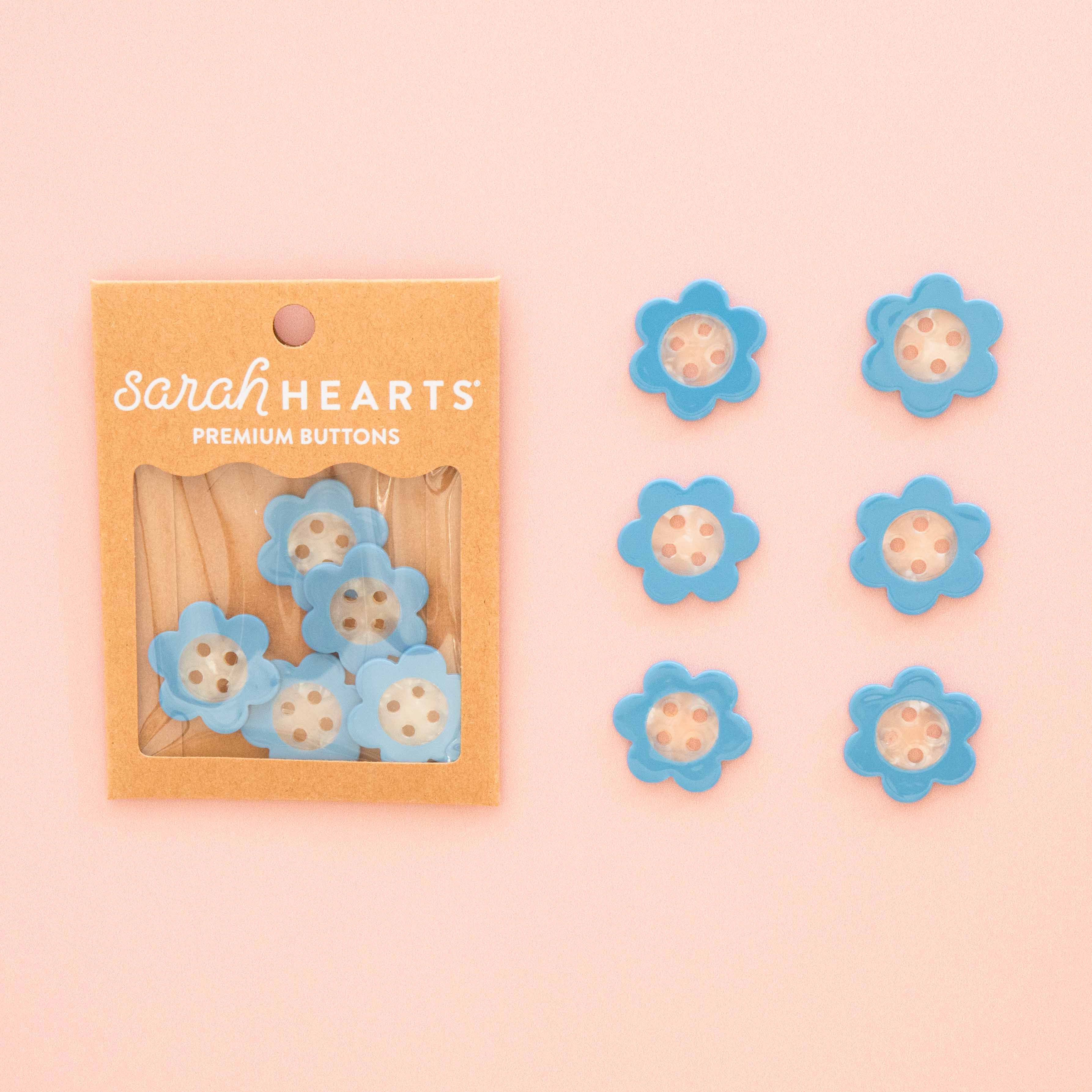 Blue Daisy Large 1" Buttons