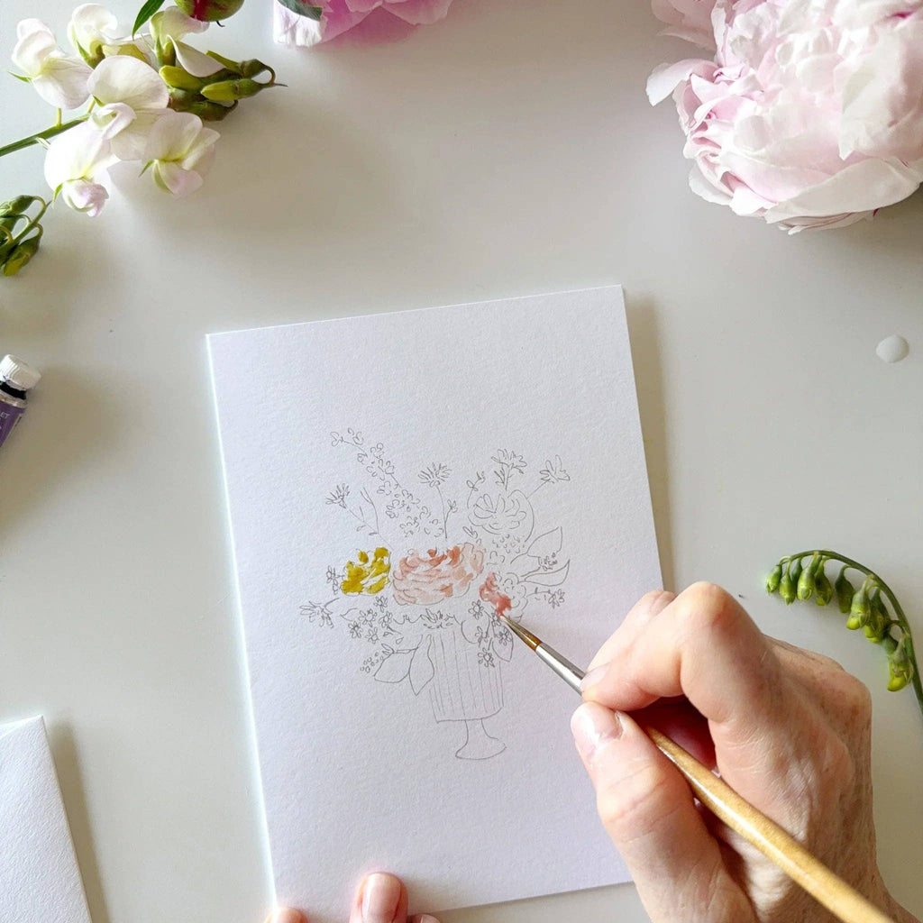 Emily Lex Bouquets Paintable Watercolor Notecard Set