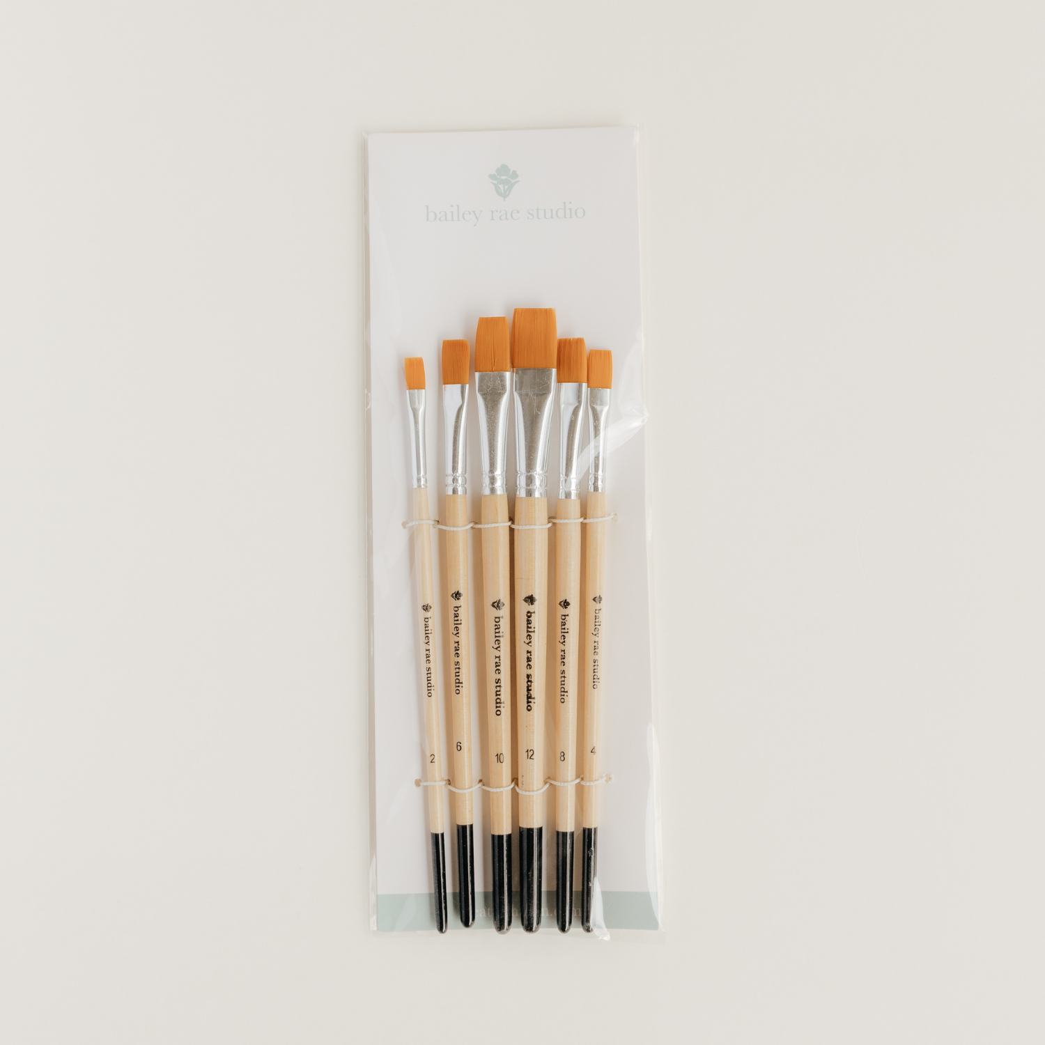 Flat Tip Watercolor Brush Set