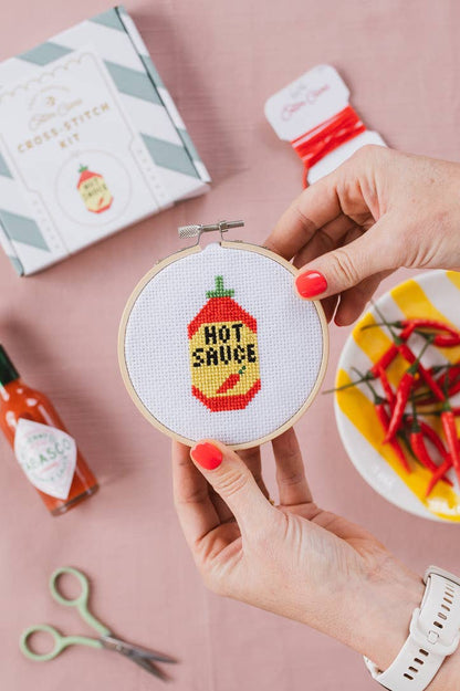Hot Sauce Cross Stitch Kit