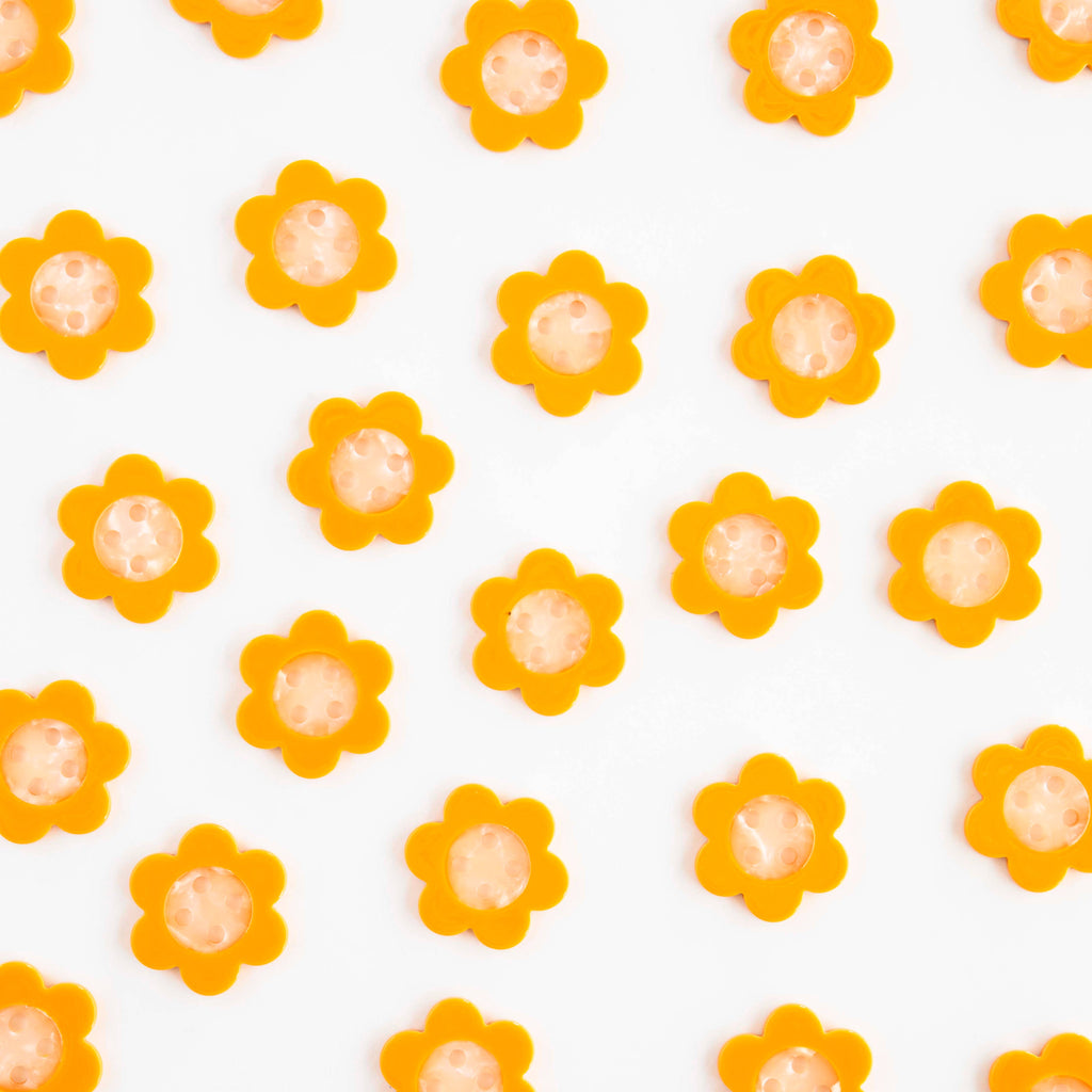 Boutons marguerite jaune grand format 2,5 cm