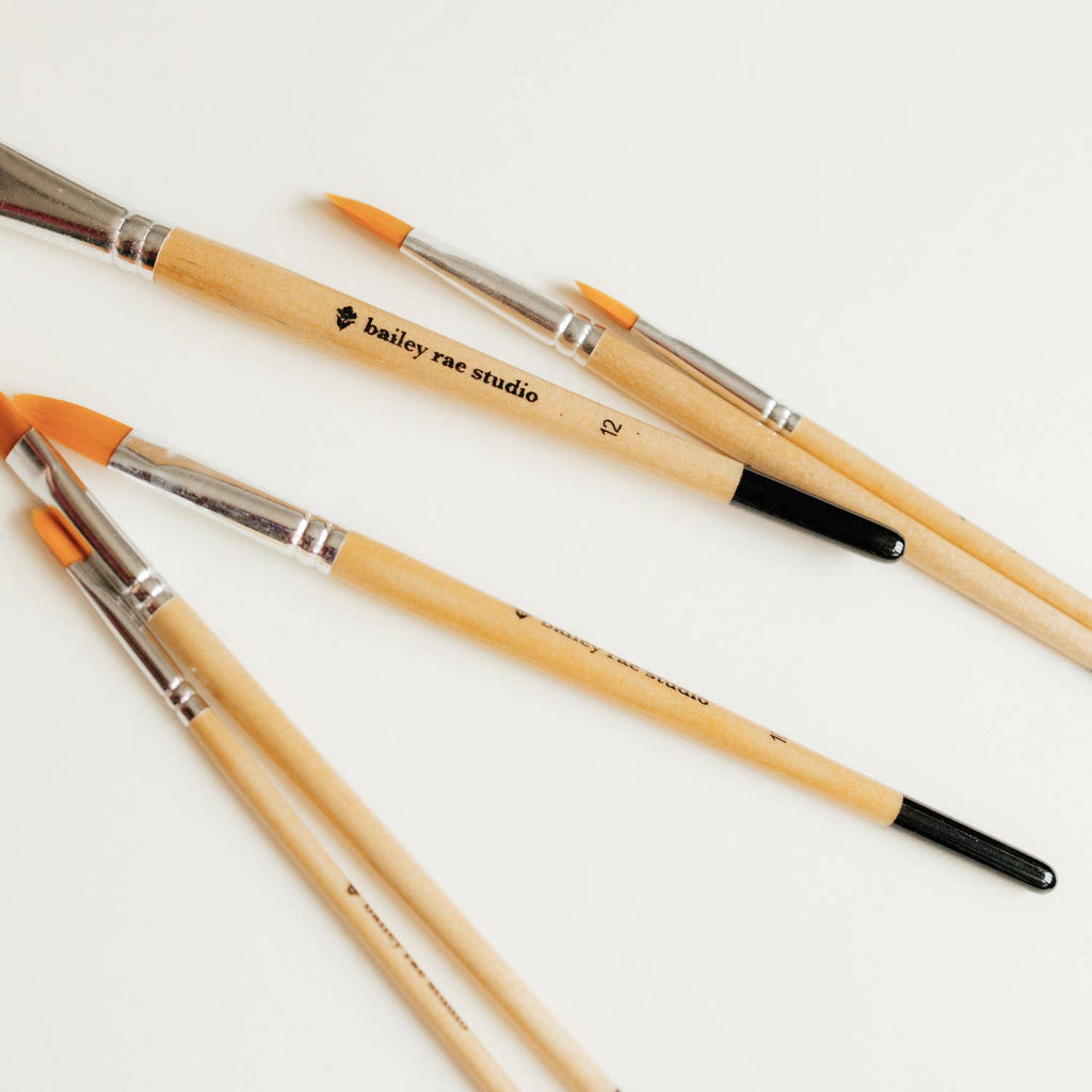 Filbert Watercolor Brush Set