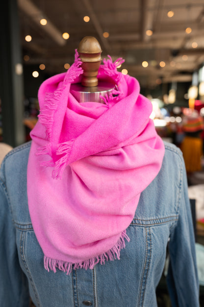 Fringed Funnel Cashmere Cowls