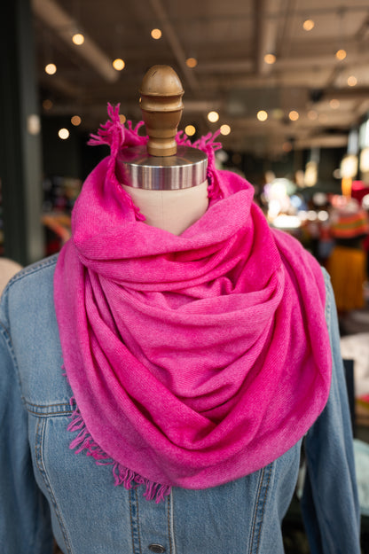 Fringed Funnel Cashmere Cowls