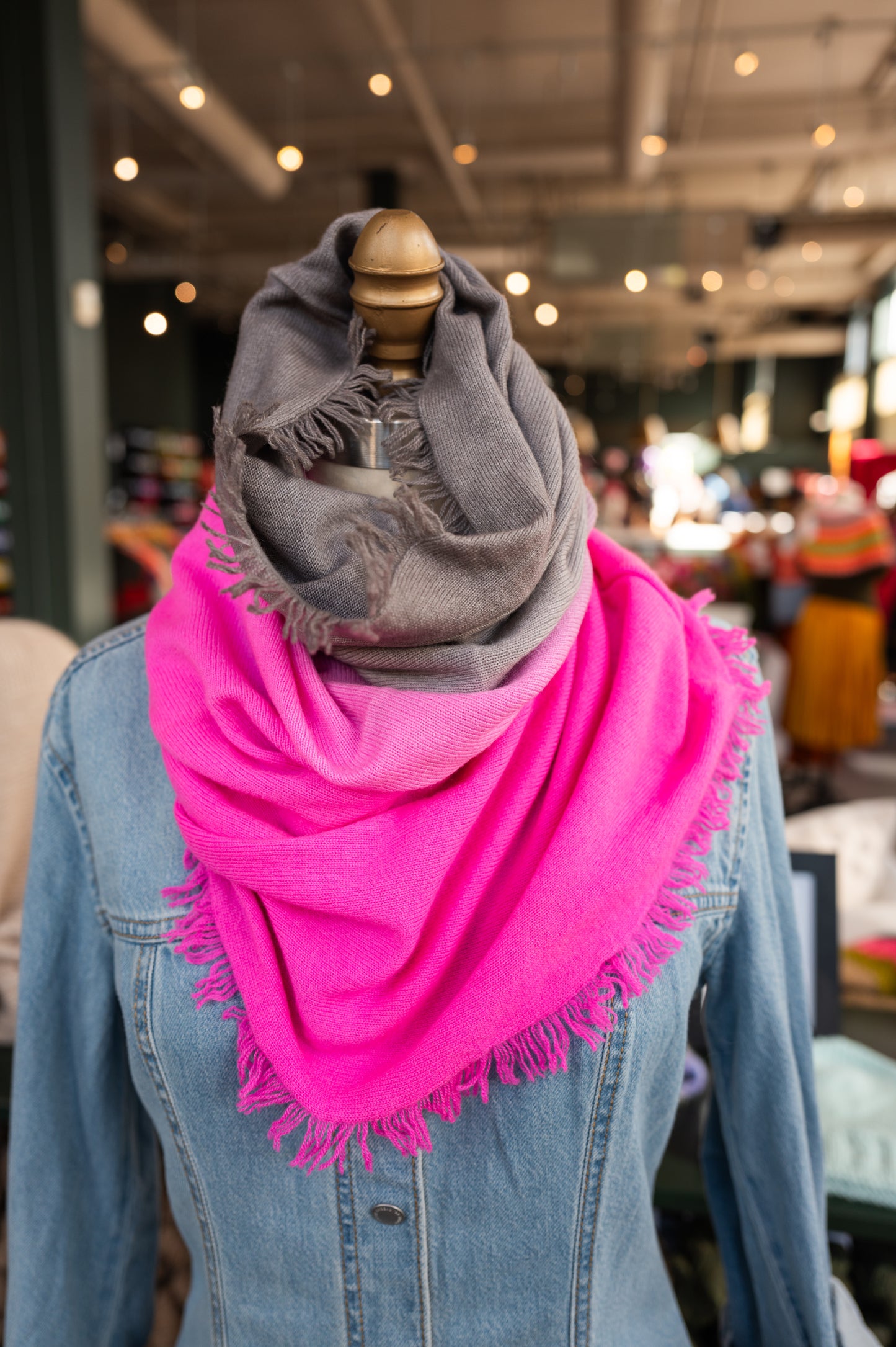 Fringed Funnel Cashmere Cowls