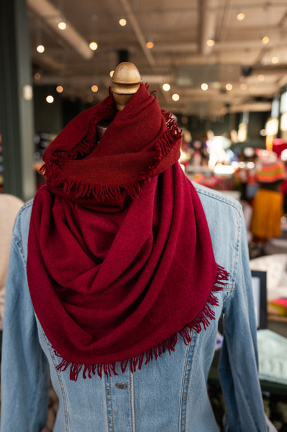Fringed Funnel Cashmere Cowls