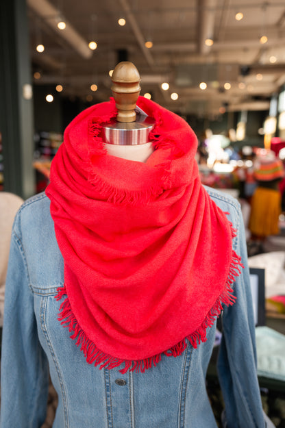 Fringed Funnel Cashmere Cowls