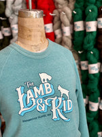 Load image into Gallery viewer, The Lamb &amp; Kid Sweatshirt - Aqua
